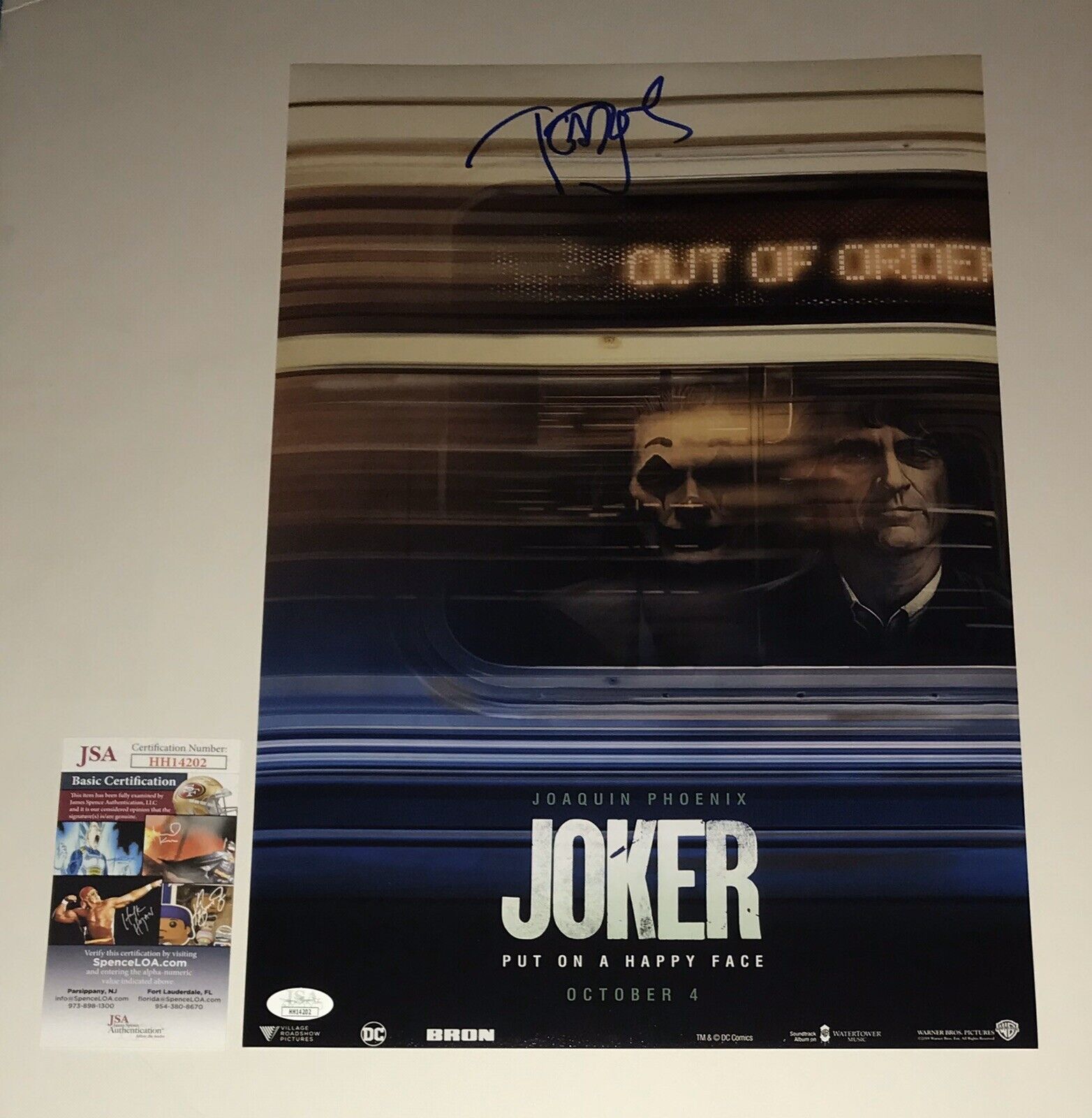 Todd Phillips Signed 12x18 Joker Authentic Autograph Joaquin Phoenix JSA COA