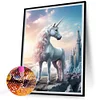 5D DIY Vollrundbohrer Diamantmalerei Fantasie Einhorn Kit Wohnkultur 30x40cm