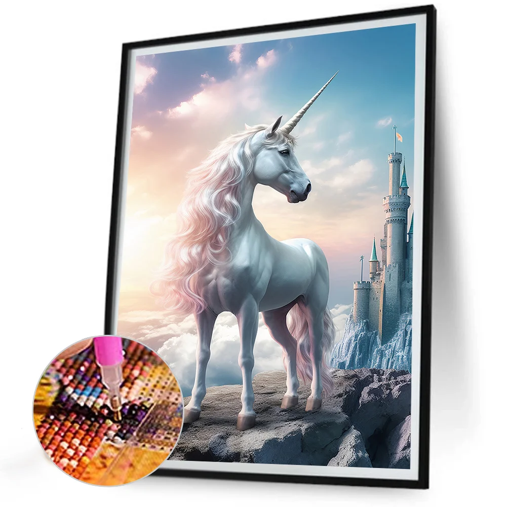 Full Round Diamond Painting 30*40cm - Fantasy Unicorn
