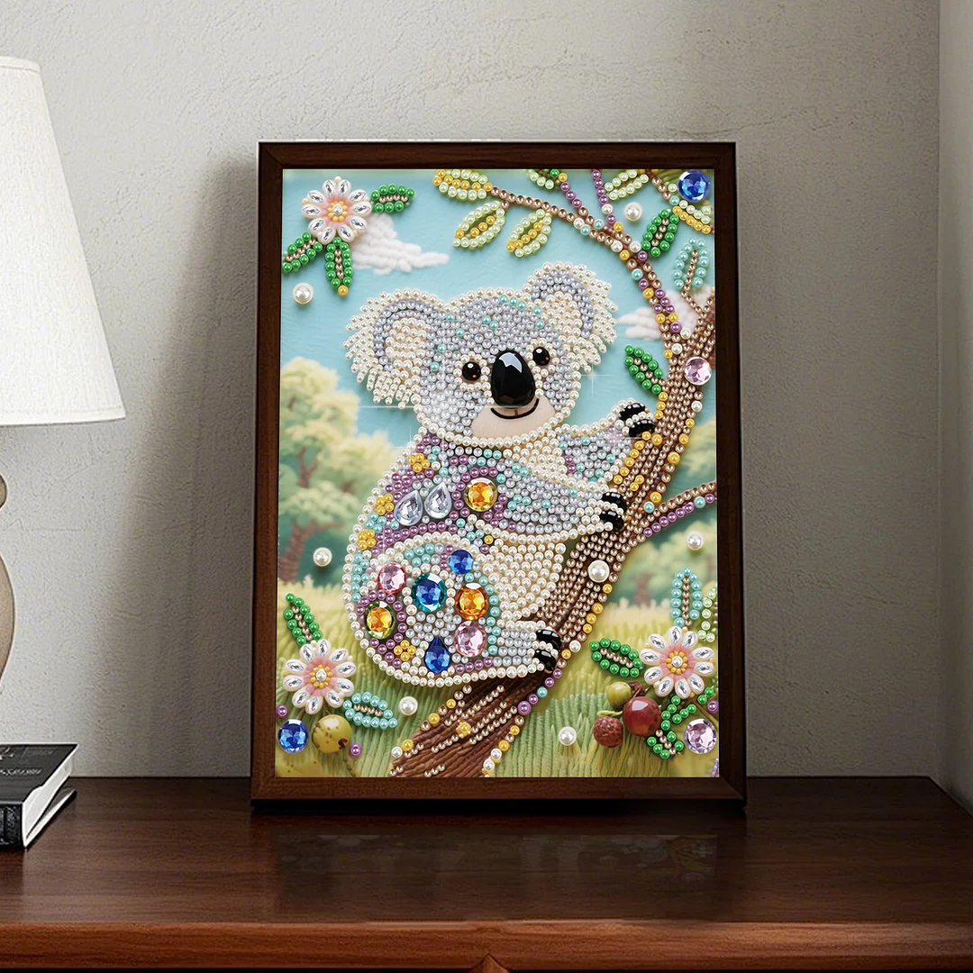 Blue Koala DIY Partial Diamond Pearl Painting Art Kits 30x40cm Special Shape Pearl Gem Paintings Picture Arts Craft for Adults Beginners Home Wall Decor