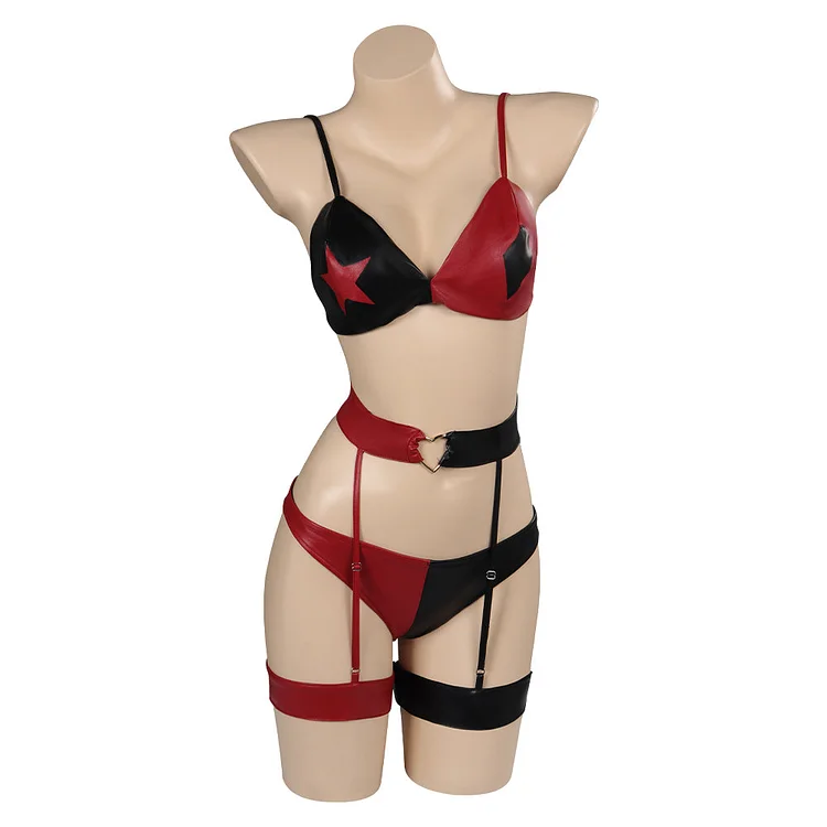 Suicide Squad Harley Quinn Red Sexy lingerie Outfits Cosplay Costume Halloween Carnival Suit