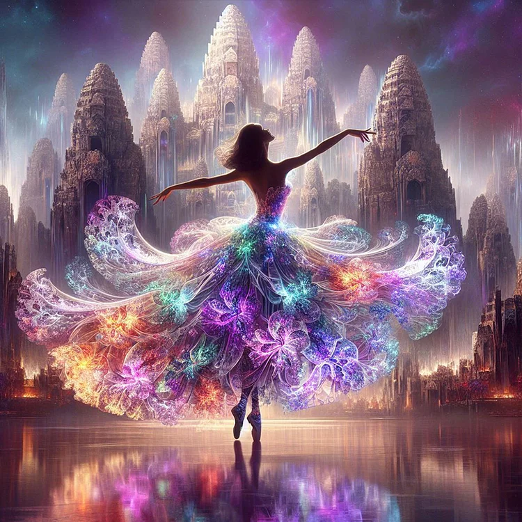 Dream Ballet Skirt Girl 40*40CM (Canvas) Full Round Drill Diamond Painting gbfke