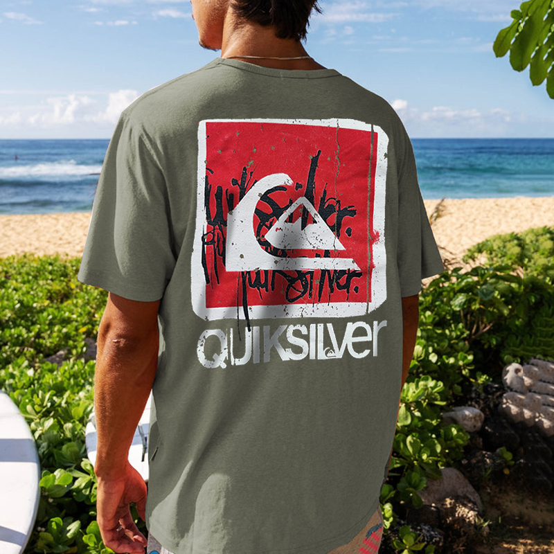 Unisex Casual Loose Hawaiian Printed T-shirt / [blueesa] /