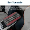 Car Center Console Cover, Universal Leather Waterproof Armrest Seat Box Cover Protector, Comfortable Car Decor Accessories Fit for Most Cars, Vehicles, SUVs-Wine Red