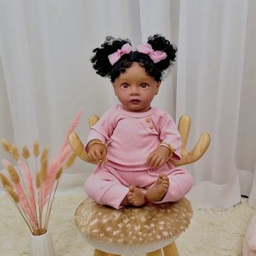 Babeside Quiet Reborn Baby Daisy 20'' African American Toddler Girl Physical and Mental Accompaniment