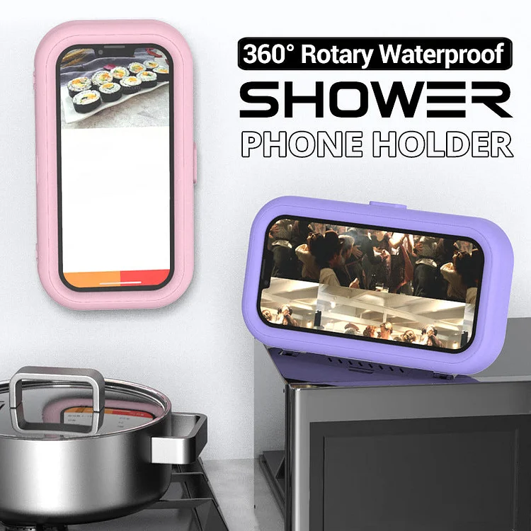 360° Rotary Waterproof Shower Phone Holder
