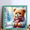 Winter Window Bear-11CT Stamped Cross Stitch 40*40cm/15.75*15.75in tapestrymarket