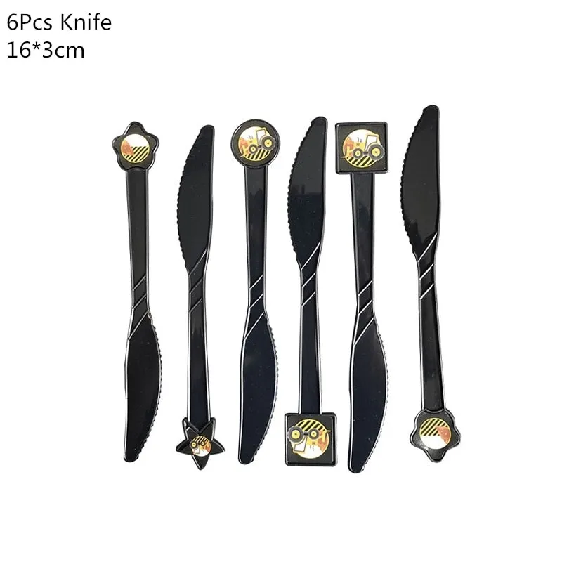 Construction Tractor Theme Excavator Inflatable Balloons Truck Vehicle Banners Baby Shower Kids Boys Birthday Party Supplies