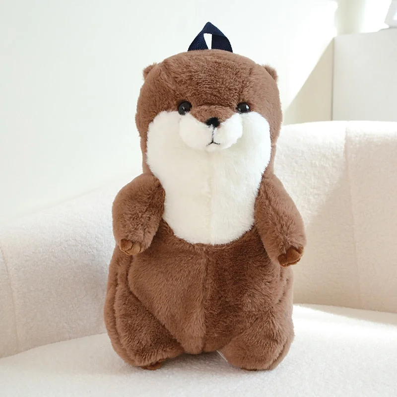 Cuteee Family Adorable Plush Otter Backpack
