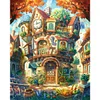Fairy Tale Forest House-Full Embroidery 3 Strands 11CT Stamped Cross Stitch-58*40CM