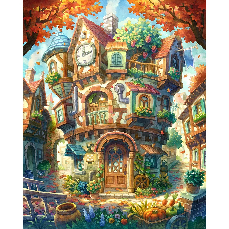 Fairy Forest Cottage - Printed Cross Stitch 11CT 40*50CM