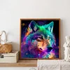 Diamond Painting-DIY Full Round Drill Colorful Wolf