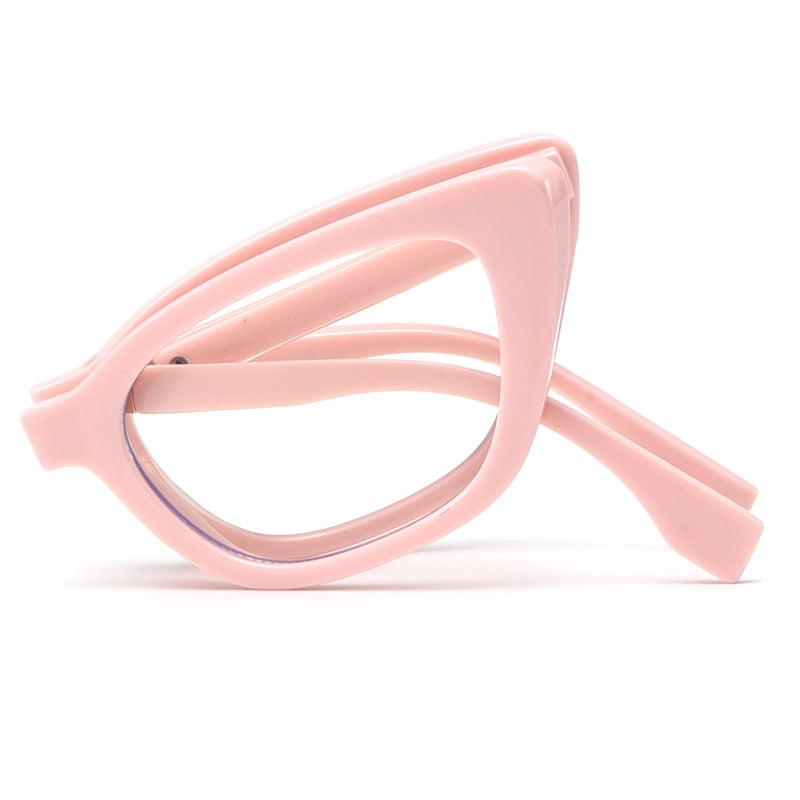 Minimalist Solid Color Leopard Pc Cat Eye Full Frame Women’s Sunglasses