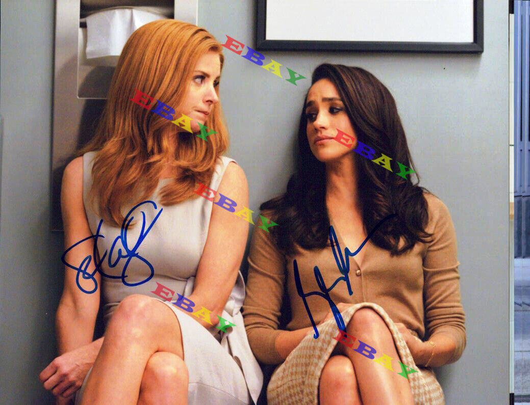 Suits (Meghan Markle & Sarah Rafferty) Autographed Signed Photo Poster painting Reprint