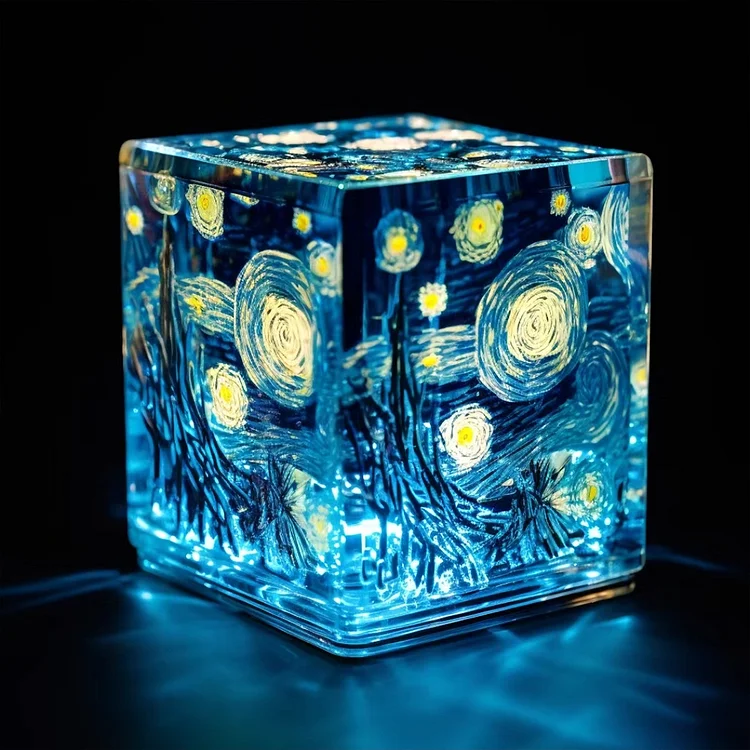 Starry Sky Water Cube 30*30CM (Canvas) Full Round Drill Diamond Painting gbfke