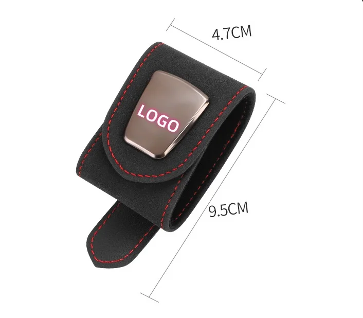 High-end suede car glasses protective clip