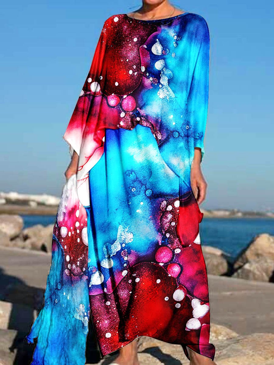 Women's Patriotic Independence Stars And Stripes Sparkle Embrace Patriotic Glitter Art Print Casual Vacation Tops And Skirts Two-piece Set