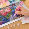 Resin Diamond Painting Point Drill Pen with 4 Various Tips Painting Arts 5D Point Drill Pen Diamonds Art Points Drills Pens for Nail Arts Rhinestone Decorations Cross-Stitch (Pink)