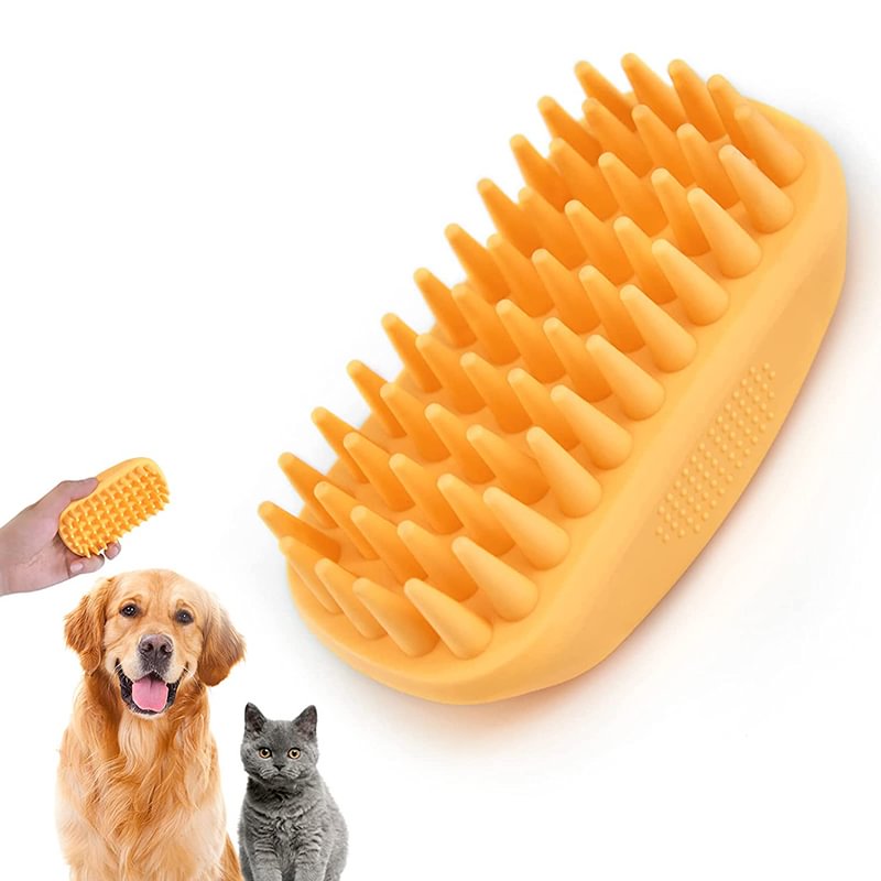 Silicone dog grooming brush 