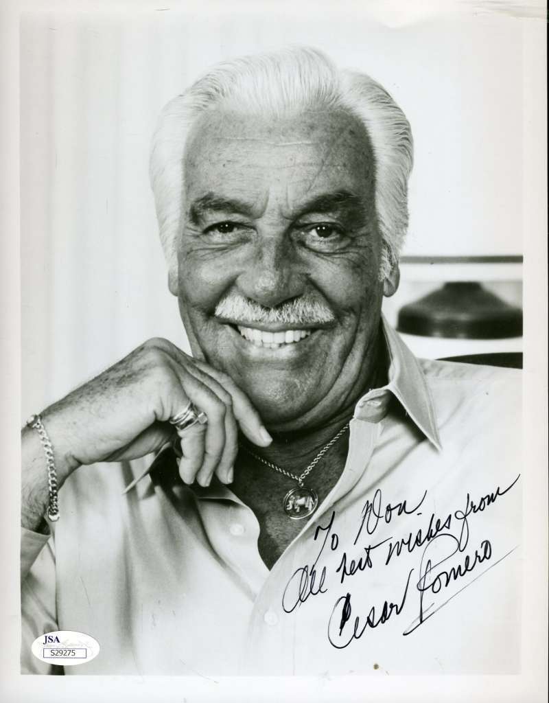 Cesar Romero Jsa Coa Autograph 8x10 Hand Signed Photo Poster painting Authenticated