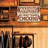 Chickens Warning- Vintage Metal Signs(12*16Inch)
