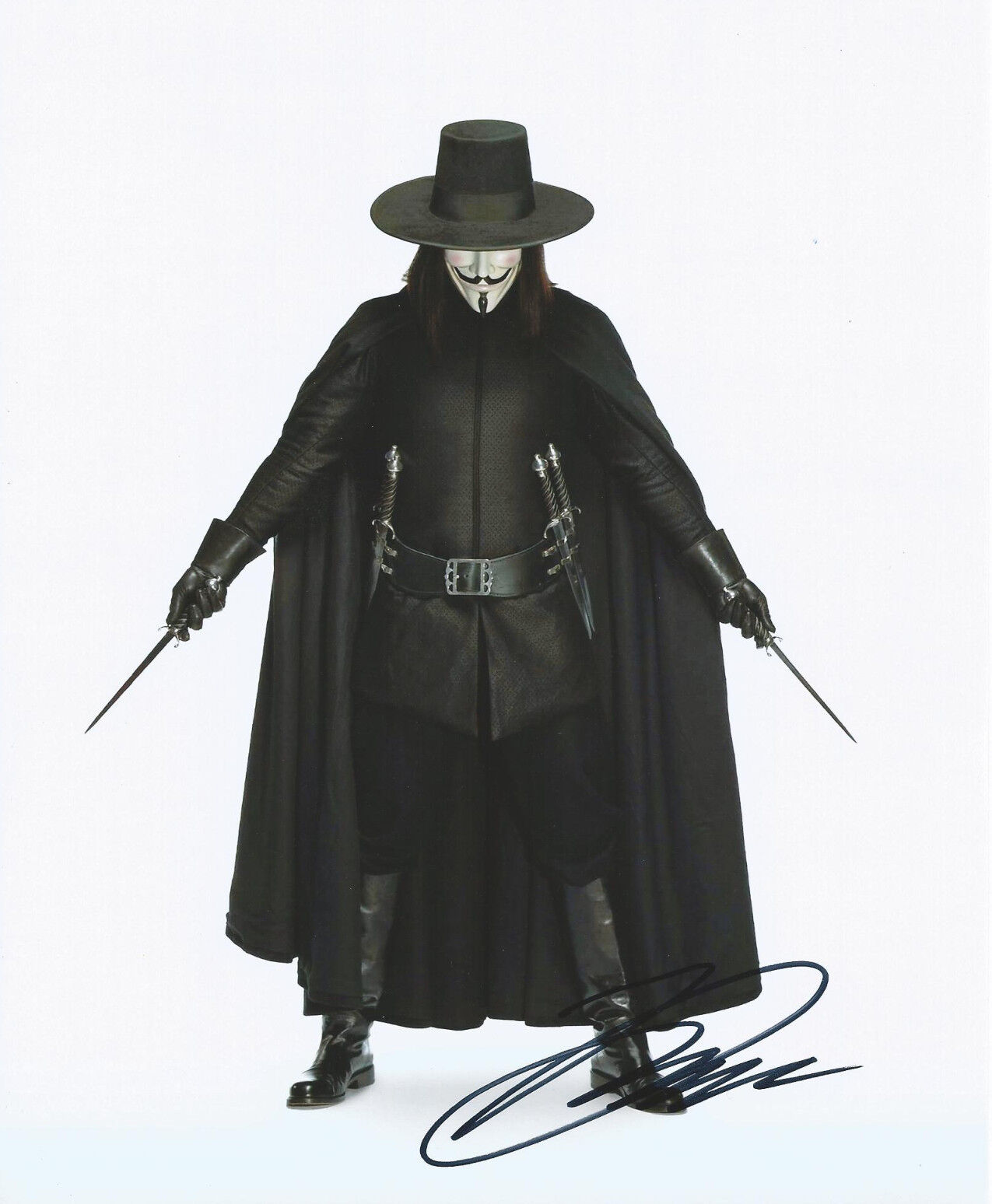 V FOR VENDETTA CREATOR DAVID LLOYD SIGNED 8X10 Photo Poster painting W/COA ARTIST ALAN MOORE 3