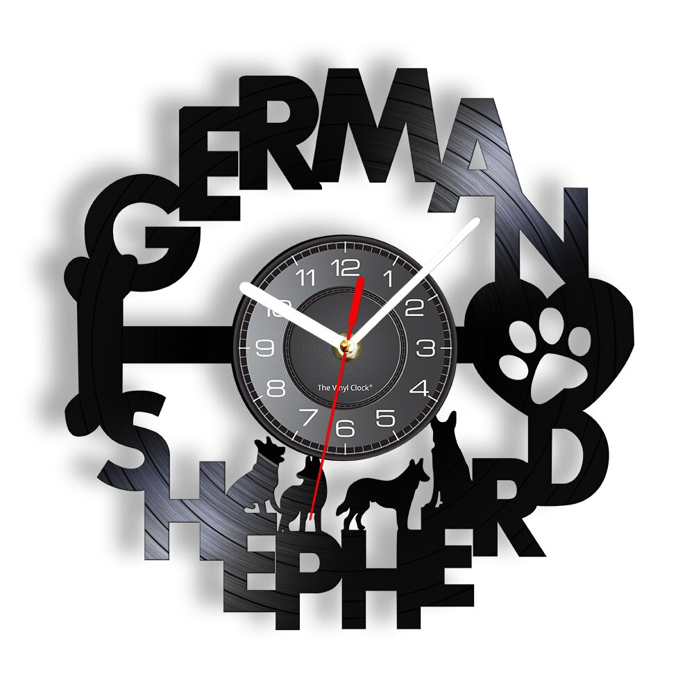 

German Shepherd Dog - Vinyl Record Wall Clock - Without LED, 501 Original