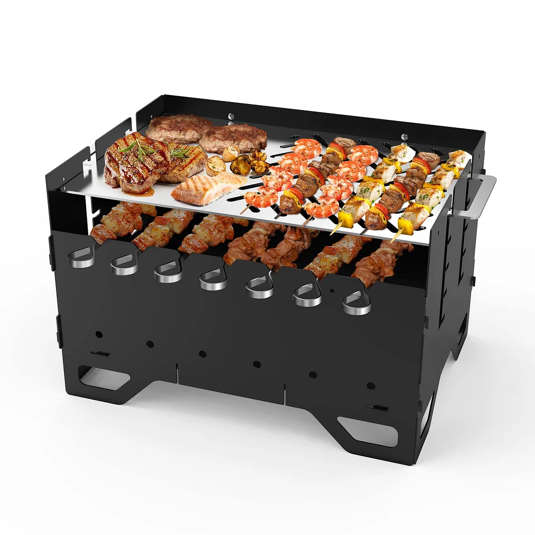 Foldable Charcoal Grill Barbecue Smoker 