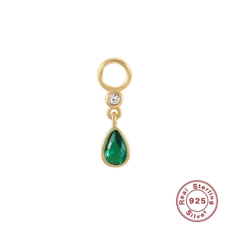 1 Piece 10mmKS115067-Z Sterling Silver Zircon Geometric Pendant Jewelry Accessories