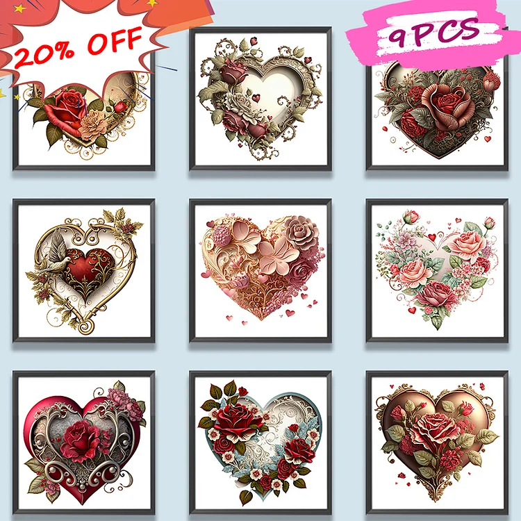 Love Rose Herb 30*30CM(Canvas) Full Round Drill Diamond Painting gbfke
