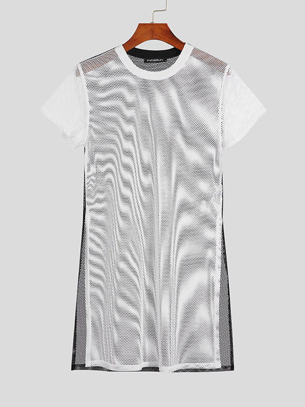 Aonga - Mens Mesh Split Hem T-ShirtJ aonga