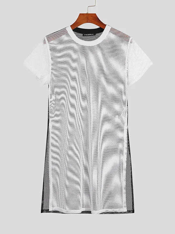 Aonga - Mens Mesh Split Hem T-ShirtJ aonga