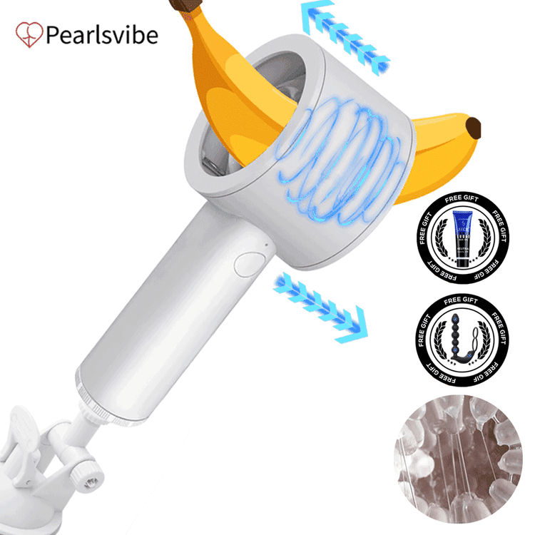 Pearlsvibe Bananer Cleaner Set - Telescopic Masturbator & Remote Controlled Prostate Massager