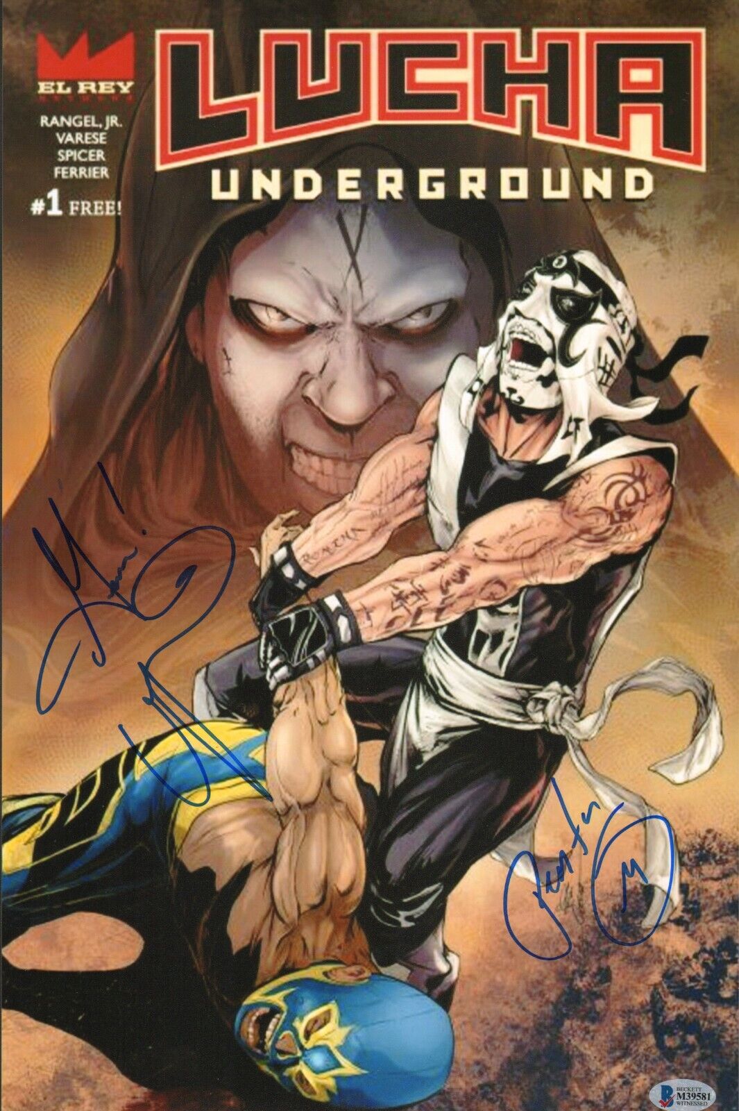 Pentagon Jr Vampiro Signed 11x17 Photo Poster painting BAS Beckett COA Lucha Underground AEW AAA