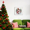 5D DIY Partial Special Shaped Drill Diamond Painting Xmas Snowman With Frame Kit19.2x19.2cm