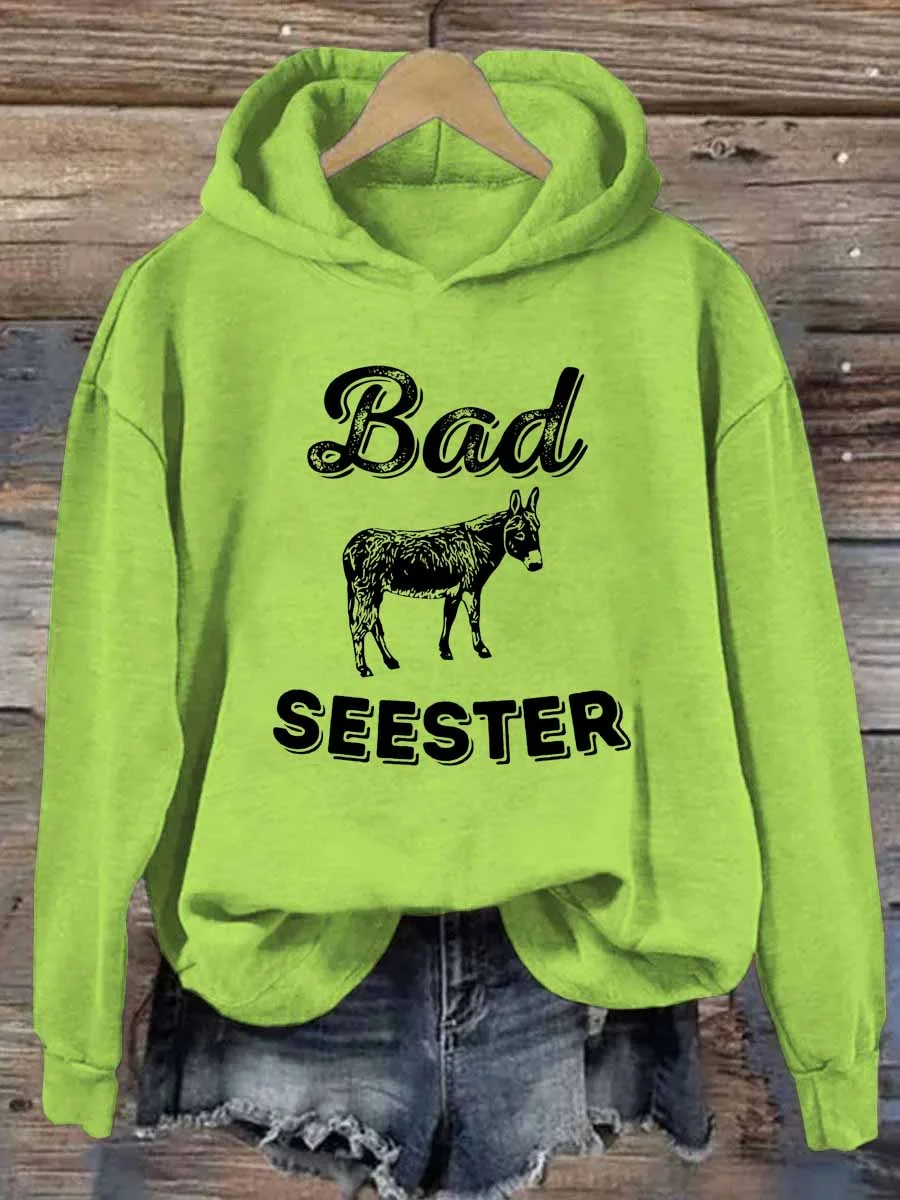 Bad Ass Seester Donkey Hoodie