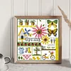 >SALE<Embroidery Cotton Thread 16CT Printed Four Seasons of Spring Cross Stitch23x23cm