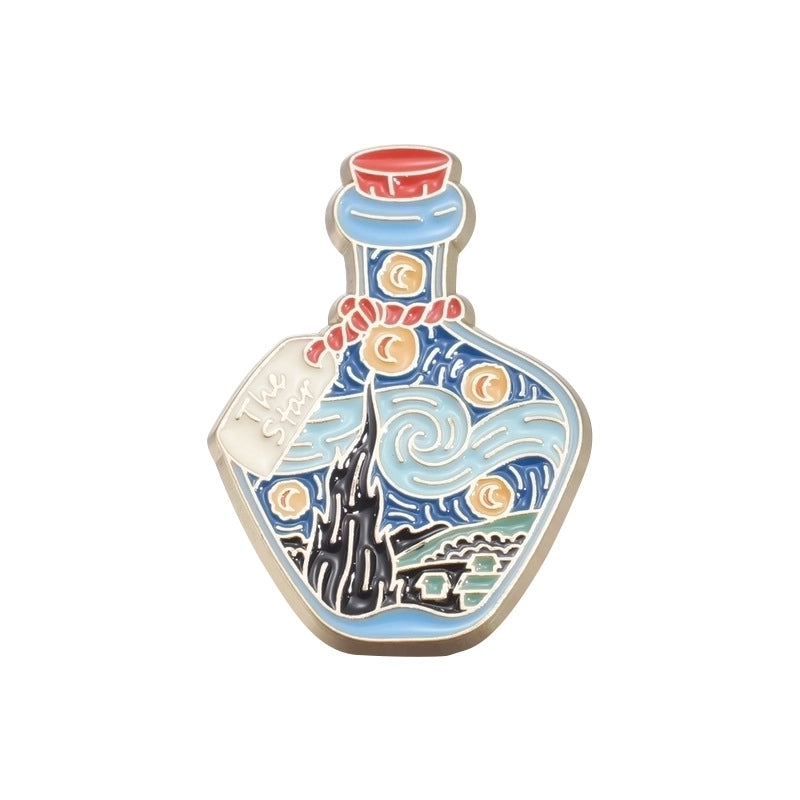 Minimalist Classic Style Artistic Moon Skull Alloy Stamping Stoving Varnish Plating Women’s Brooches