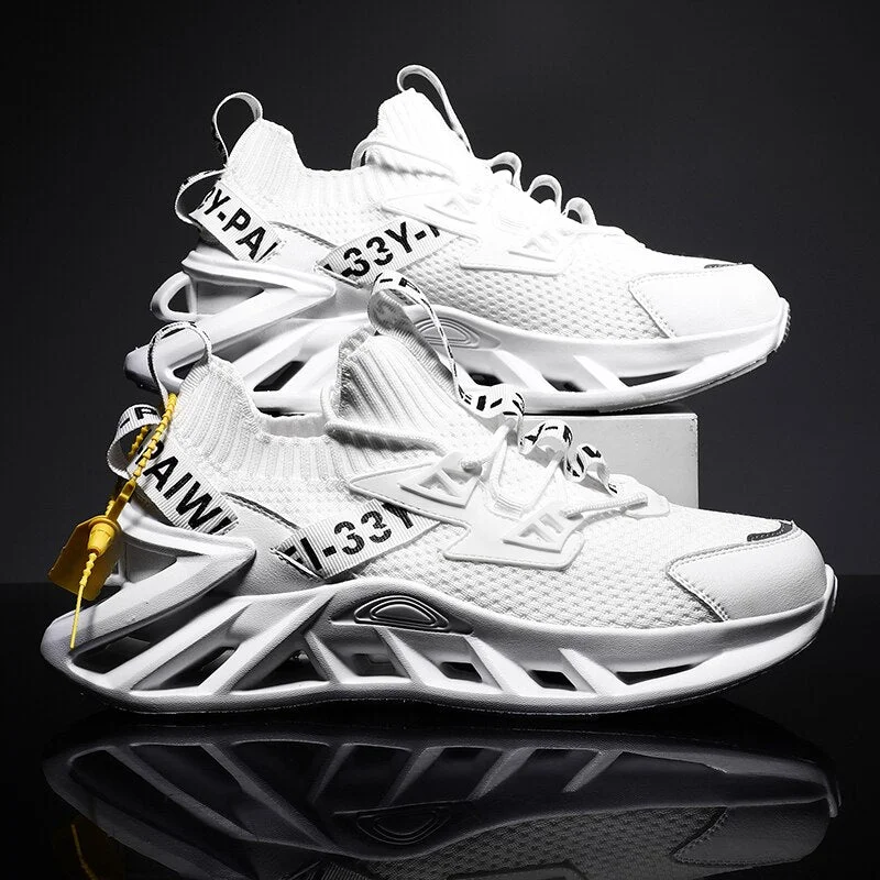 Classic Men's Blade Running Shoes Breathable Sneakers Graffiti Jogging Shoes Fashion Antiskid Damping Sports Shoes Zapatillas