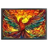 >SALE<Full Embroidery Cotton Thread 11CT Print Stain Glass Phoenix Cross Stitch60x40cm