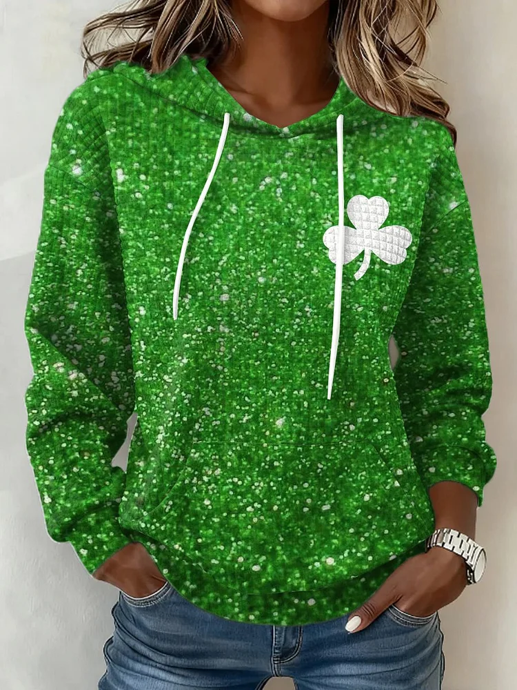 Women'S Casual St. Patrick'S Day Printed Hoodie 