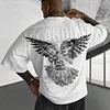 Cotton Paradise Wings Embroidered T-Shirt for Men - Oversized Streetwear Graphic Tee with 3D Angel Wing Design by Inlyline