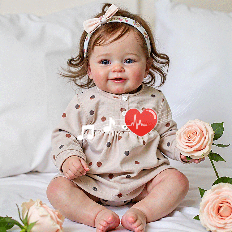 20" Reborn Toddler Realistic Baby Doll Girl Kezan with Brown Hair Special Gifts For Chirdren Rebornartdoll® RSAW-Rebornartdoll®
