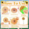 6PCS Flowers 5D DIY Diamond Painting Wind Chimes Suncatcher Kit Double Sided Diamond Art Kits Suncatcher with Crystal Pendant for Home Wall Window Decor Adults DIY Art Craft