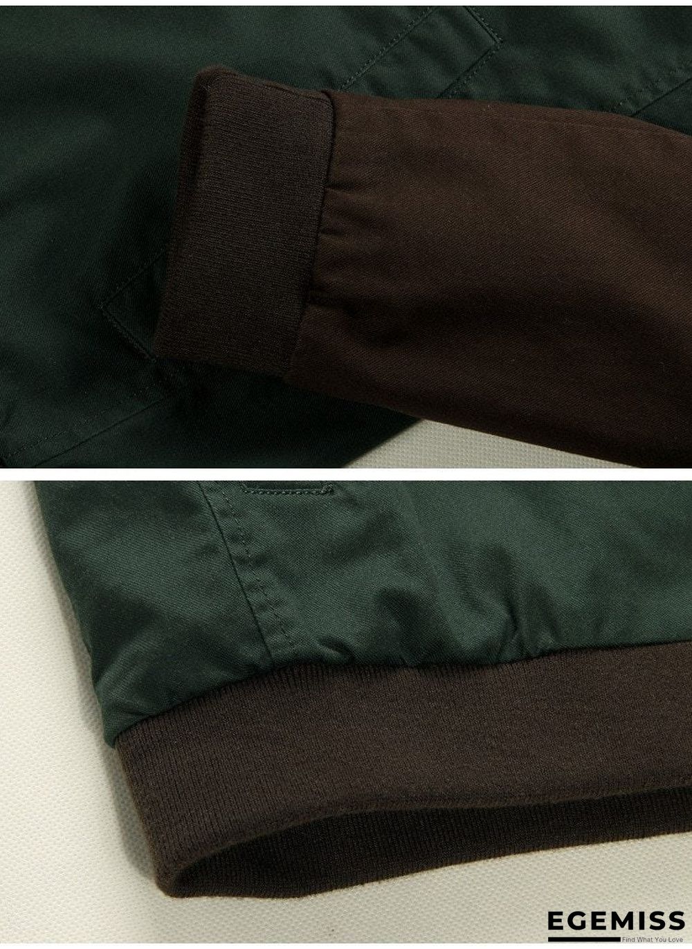 Men Casual Autumn Stand Jacket Cotton Outwear Patchwork Man Coat Size M-3XL | EGEMISS