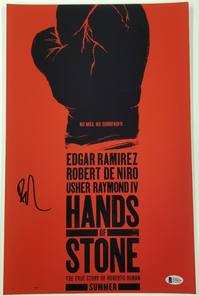 EDGAR RAMIREZ Signed HANDS OF STONE 11x17 Movie Poster Auto ~ Beckett BAS COA
