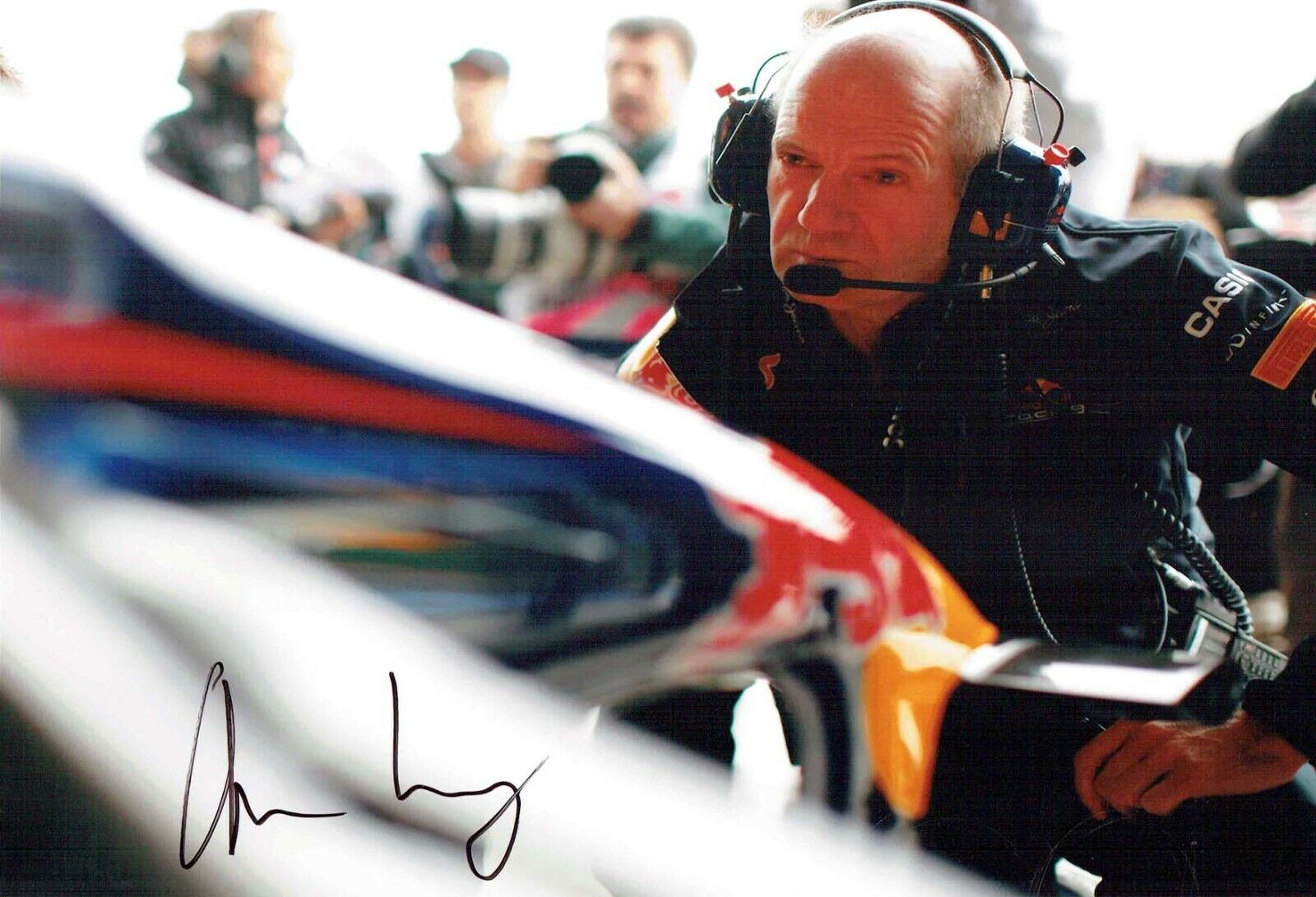 Adrian NEWEY Red Bull Technical Officer Autograph SIGNED 12x8 Photo Poster painting AFTAL RD COA