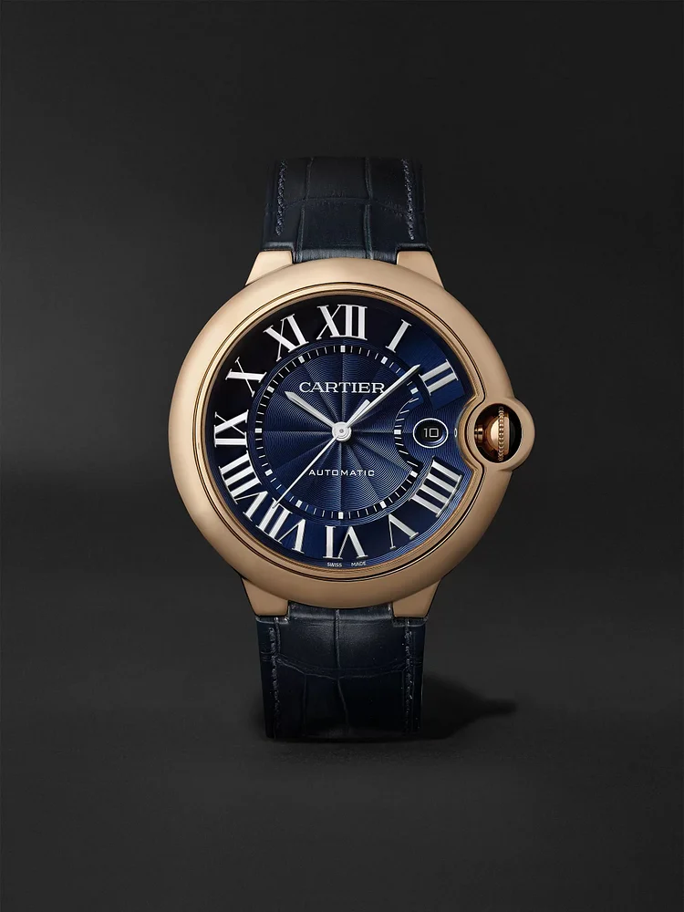Automatic 42mm 18-Karat Pink Gold and Alligator Watch, Ref. No. WGBB0036