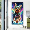 (40*70cm)Aurora Running Dog - Full Round Drill Diamond Painting