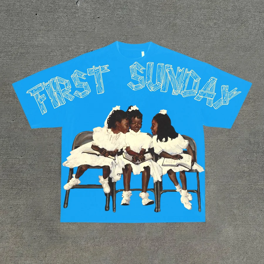 Personalized street style graphic print T-shirt